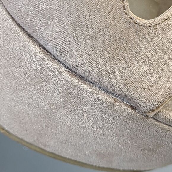 G by Guess Womens Beige Lace Up Cutout Platform Wedge Booties 9.5M - Picture 11 of 16